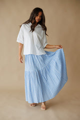 Adrienne | Sloan Stand Collar Top - White