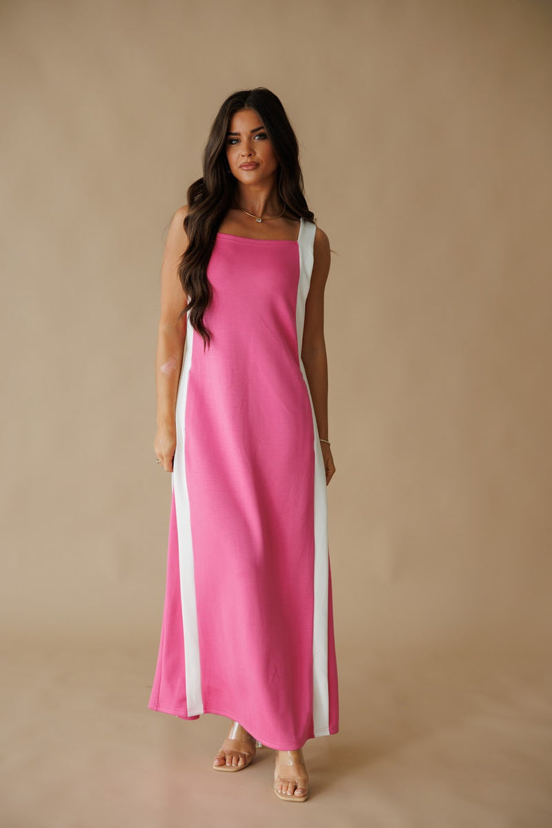 womens pink midi dress Tommie Midi Dress