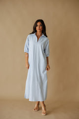 Adrienne | Blakely Midi Dress - Sky Seer Stripe