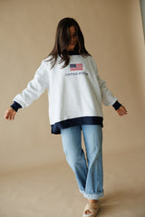 Vintage Americana Mock Neck Sweatshirt