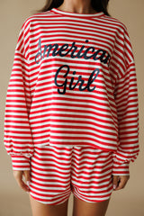 American Girl Stripe Set - Red/White