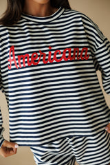 Americana Stripe Set - White/Navy