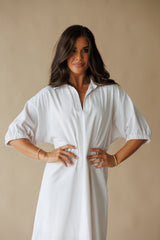 Adrienne | Blakely Midi Dress - Sand Stripe Seersucker