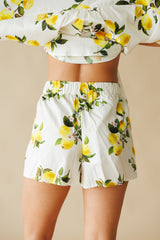 Adrienne | Faye Woven Shorts - Lemon Grove