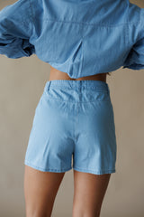 Soft Breeze Chambray Shorts - Lt Chambray