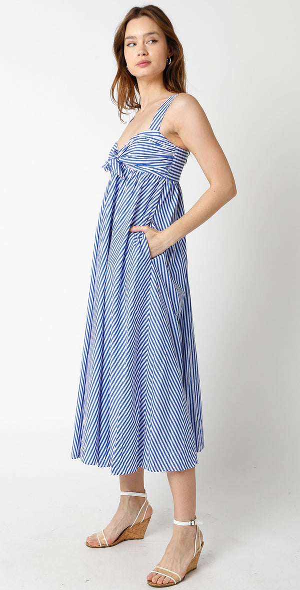 Daisy Dress - Blue Stripe