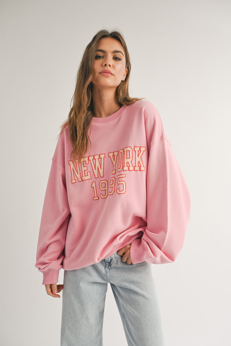 New York Sweatshirt - Pink