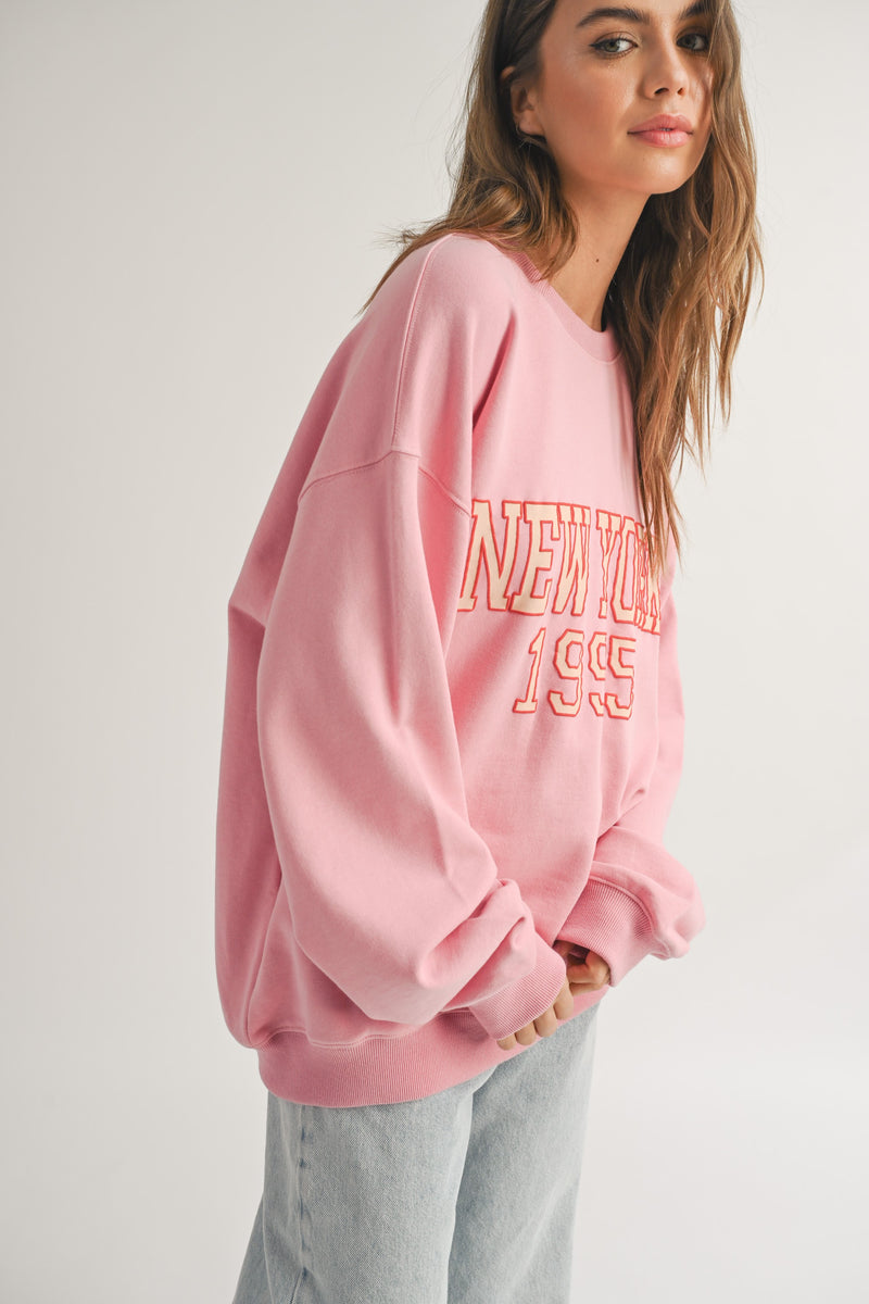 New York Sweatshirt - Pink