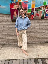 Roxy Denim Ruffle Top