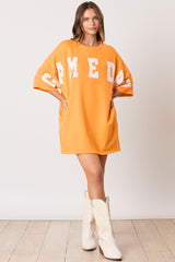 Gameday Short Sleeve Dress - Orange