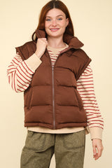 Pippa Puffer Vest Chocolate