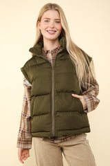 Pippa Puffer Vest Olive