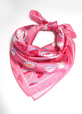 Valentine Multi Heart Silky Scarf