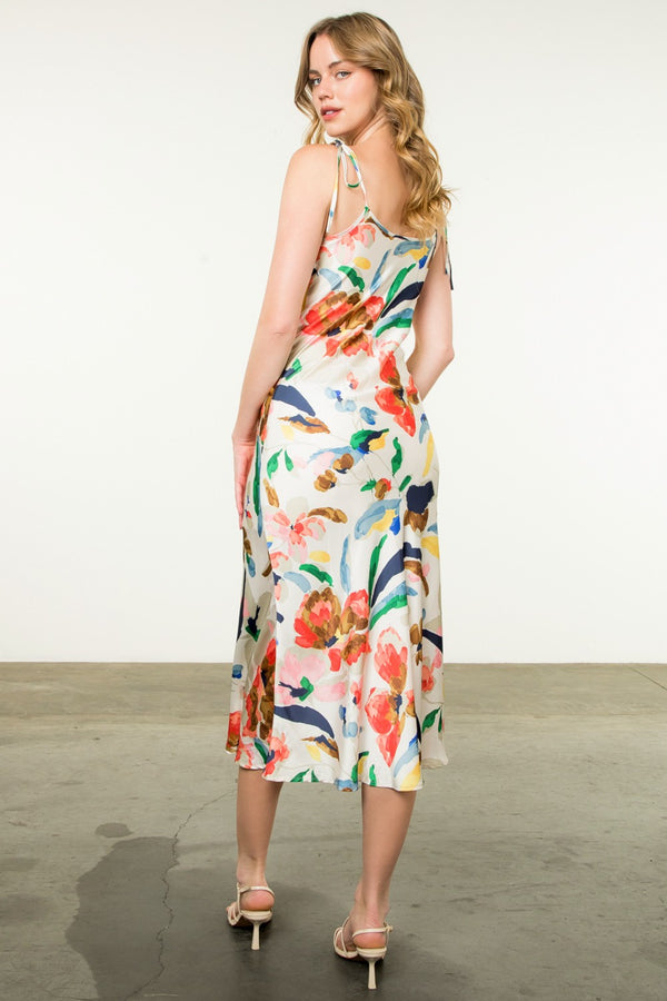 Waverly Abstract Satin Dress