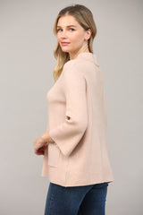 Maude Glitter Yarn Sweater - Rose Gold