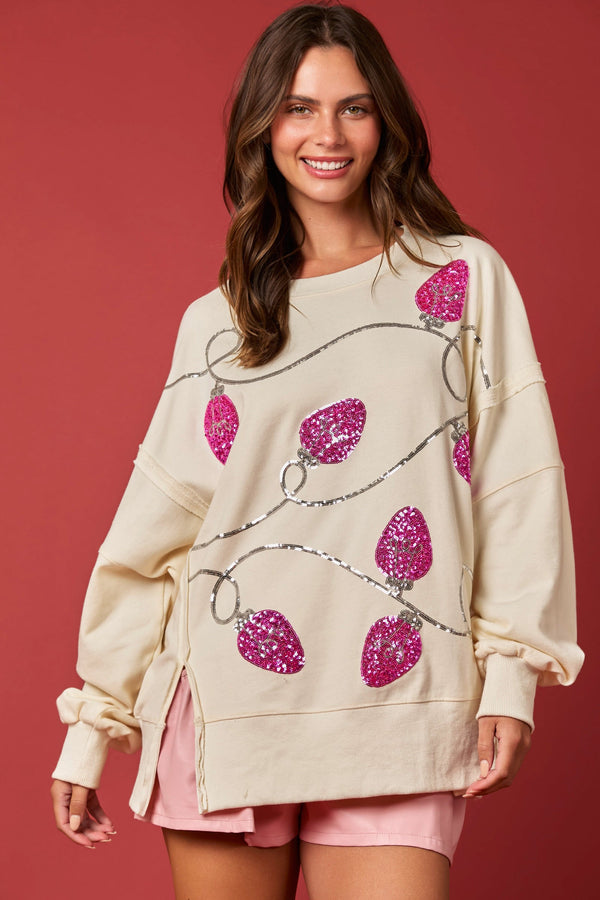 Christmas Statement Sweatshirt - Cream