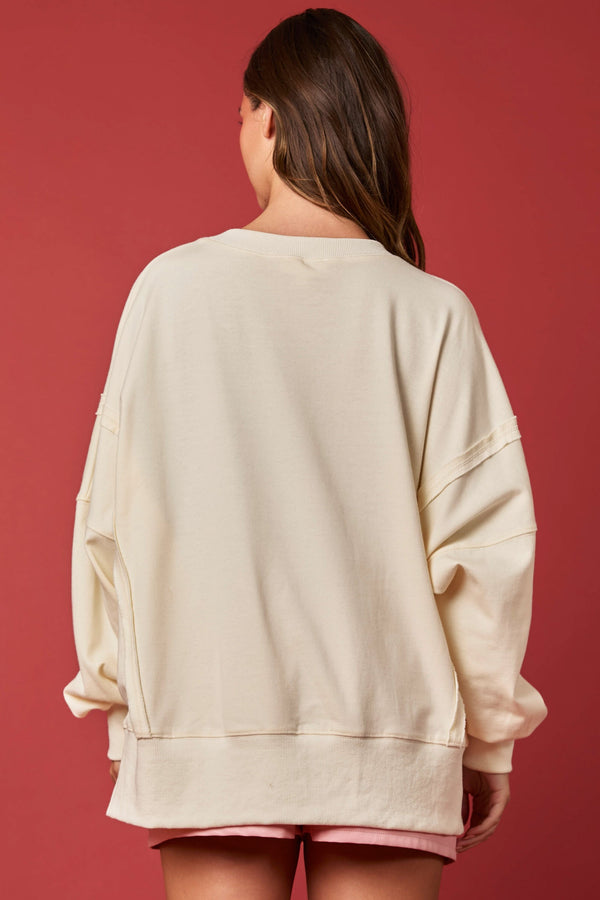 Christmas Statement Sweatshirt - Cream