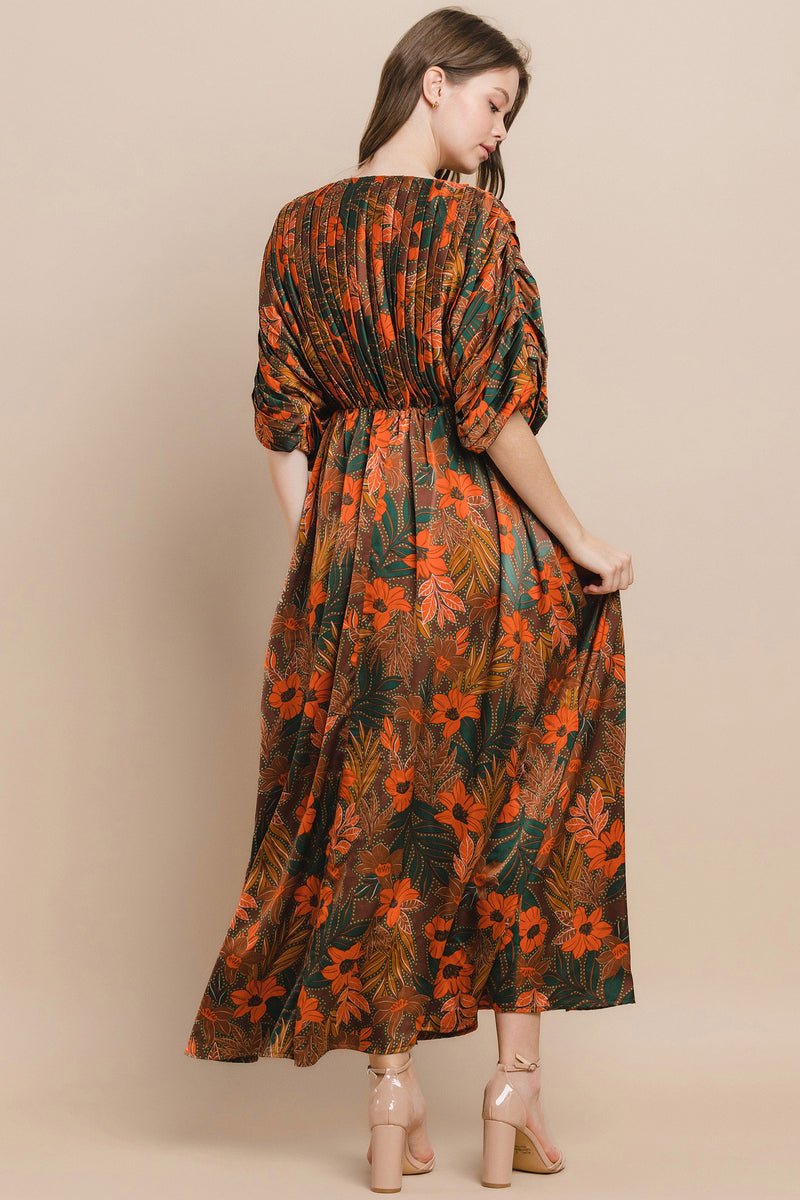 Flora Maxi Dress - Brown