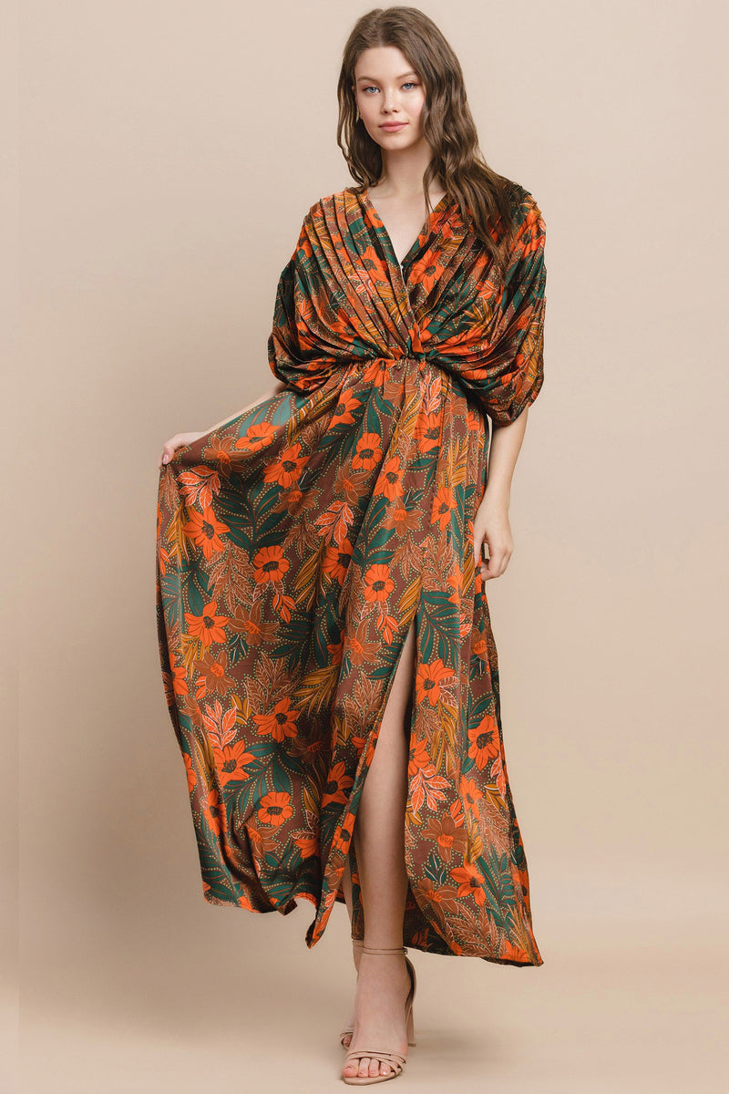 Flora Maxi Dress - Brown