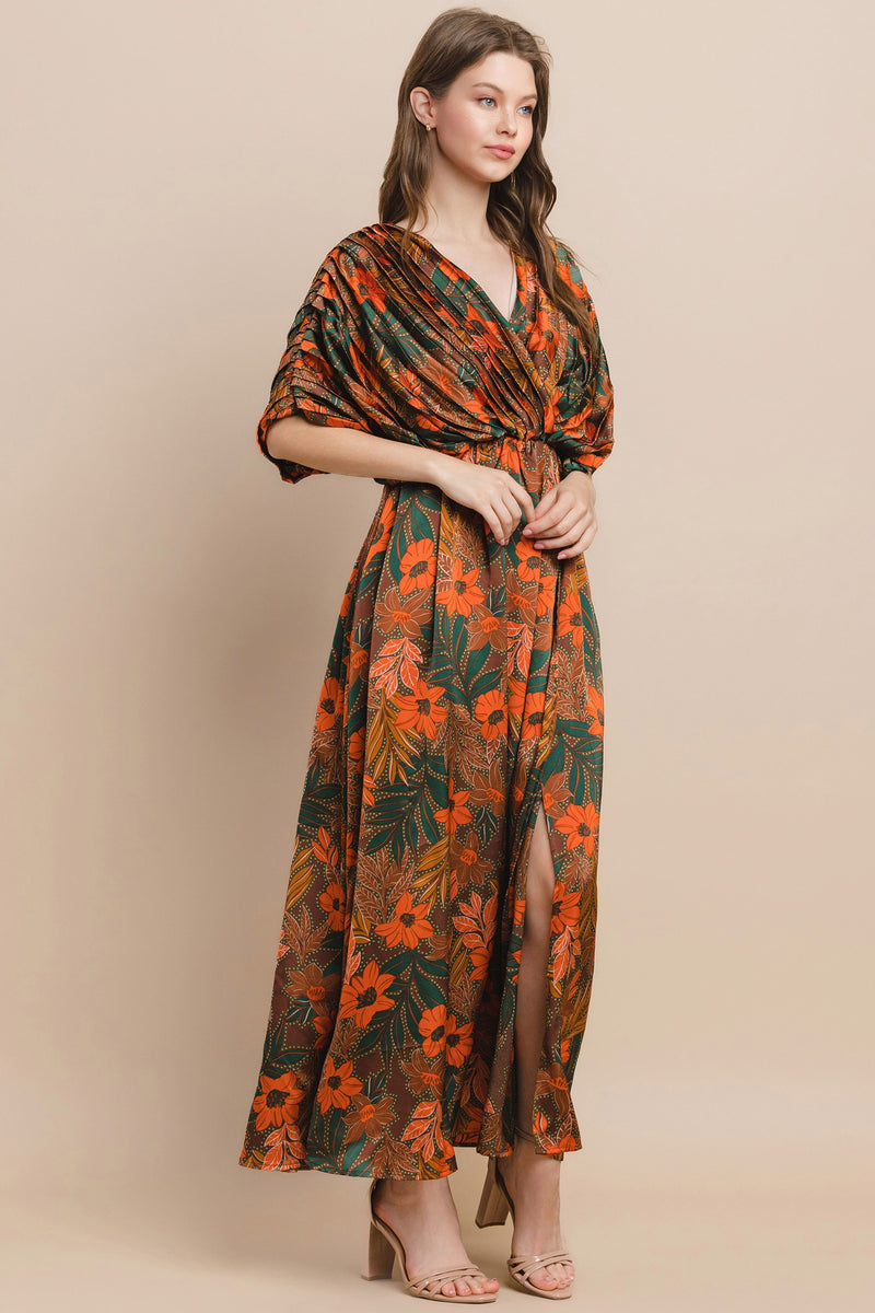 Flora Maxi Dress - Brown