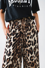 Leopard Drawstring Pants