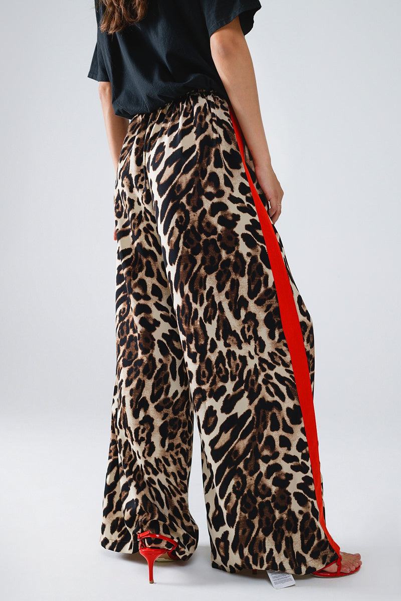 Leopard Drawstring Pants