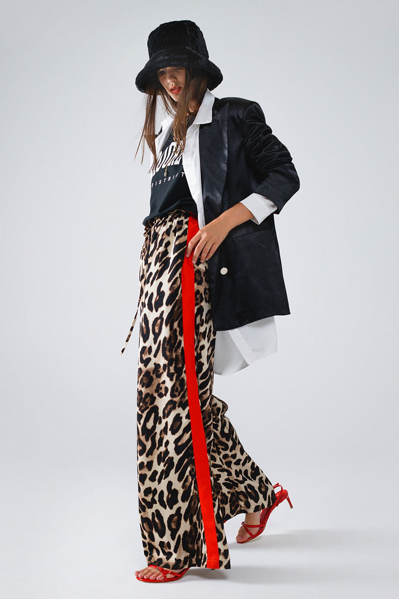 Leopard Drawstring Pants