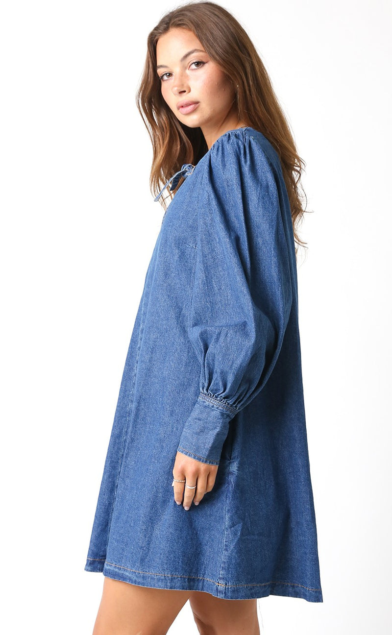 Miranda Denim Dress - Blue