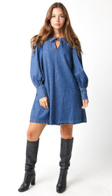 Miranda Denim Dress - Blue