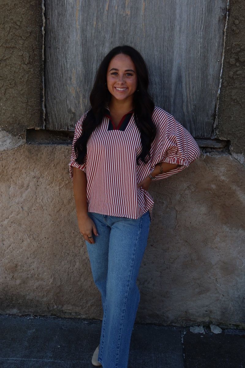 Jennings Blouse - Brick