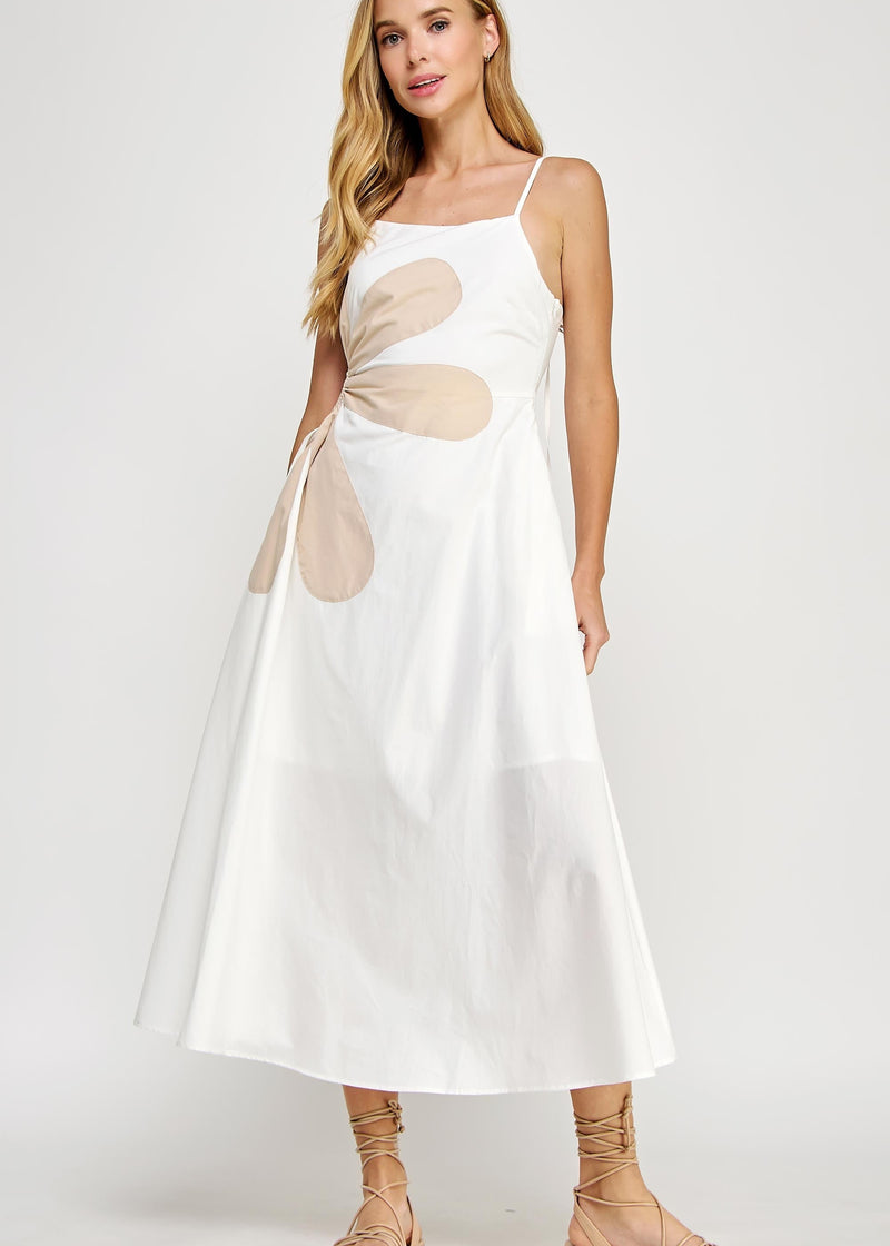 Jillian Long Dress - Off White/Almond