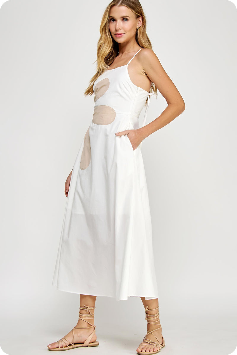 Jillian Long Dress - Off White/Almond