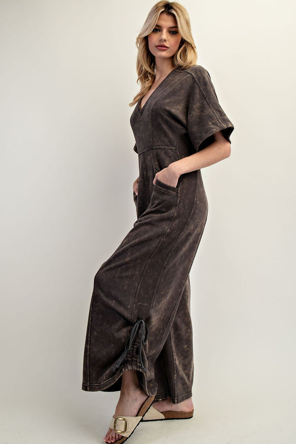Good Side Romper - Ash Black