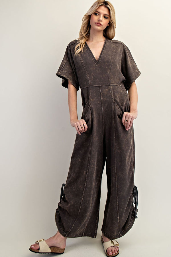 Good Side Romper - Ash Black