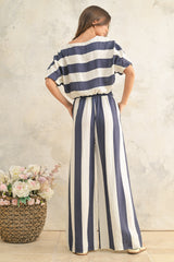 Cabo Stripe Set - Navy