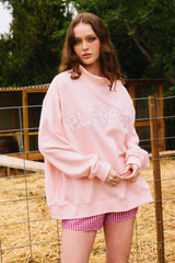 Blessed Sweatshirt - Baby Pink