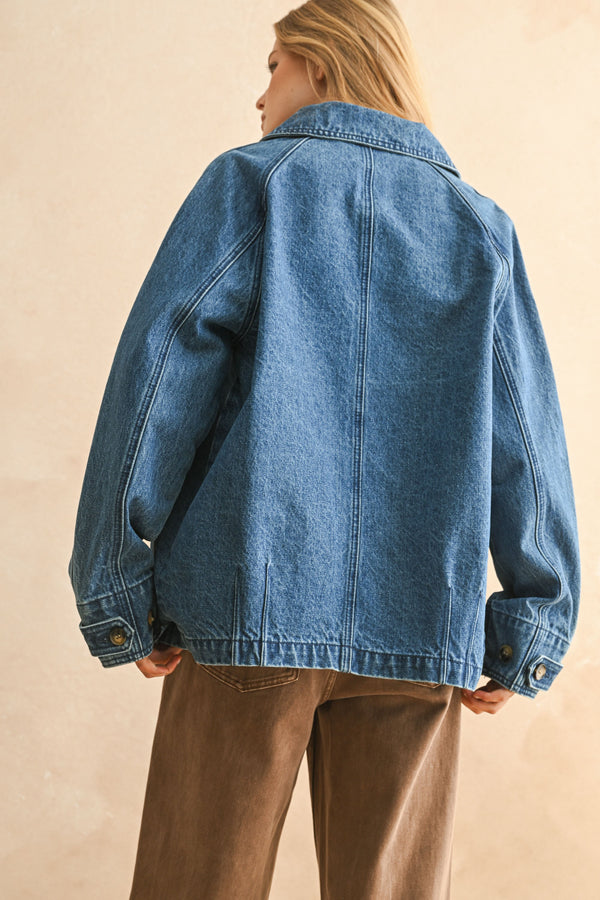 Denim Casual Jacket - Indigo