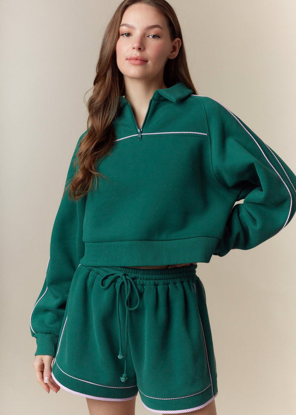 Florence Set - Hunter Green/Pink