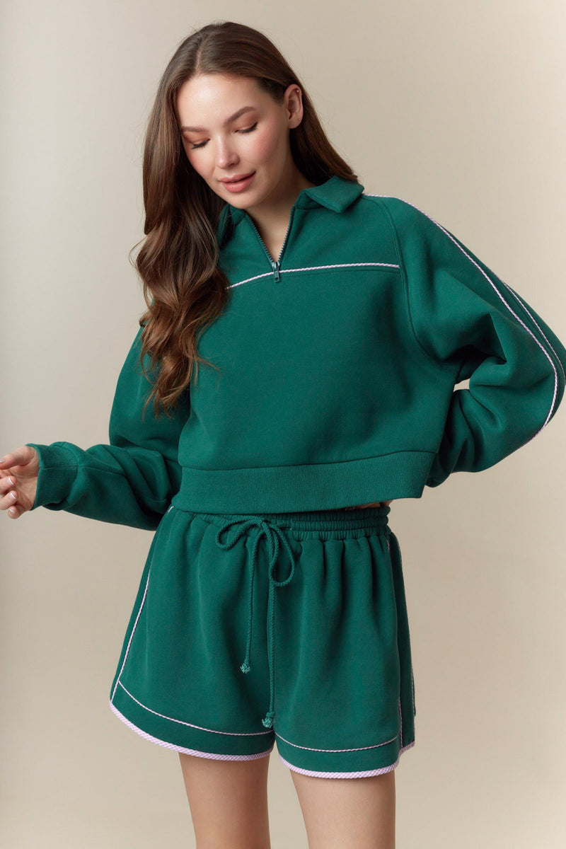 Florence Set - Hunter Green/Pink