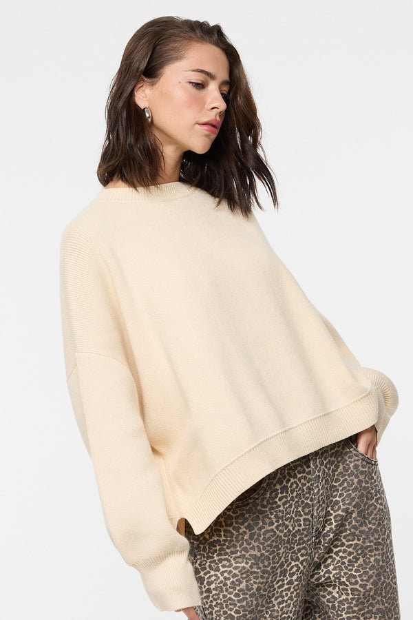 Kobe Drop Shoulder Sweater - Ecru