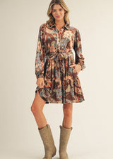 Celia Velvet Dress - Toffee