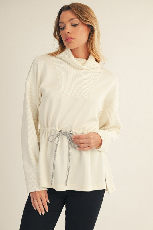 Venice Tie Front Sweater - Ivory