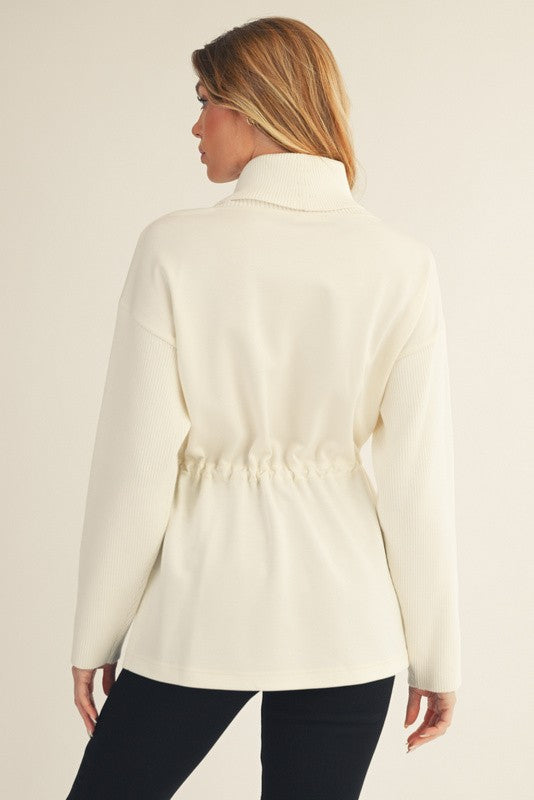 Venice Tie Front Sweater - Ivory