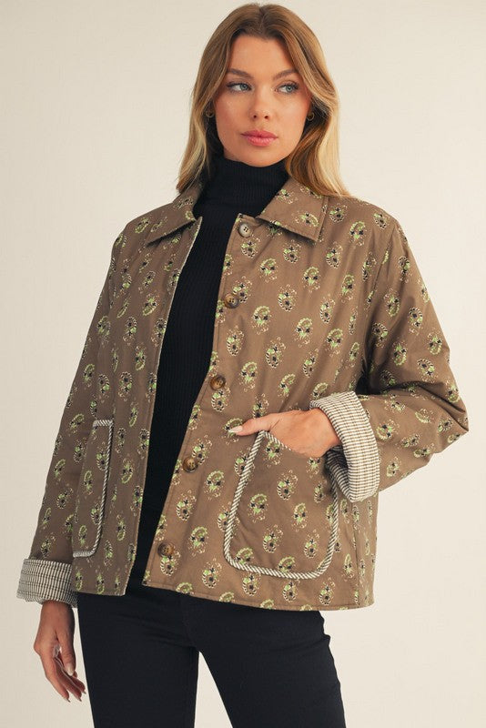 Fiona Quilted Jacket - Olive