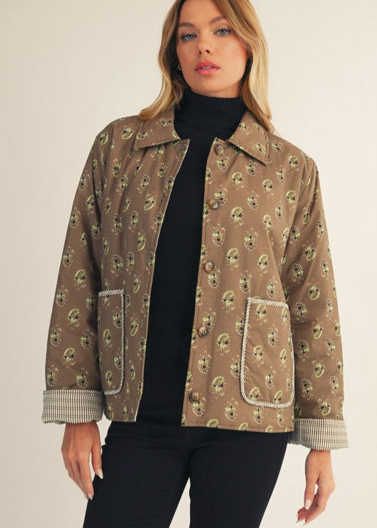 Fiona Quilted Jacket - Olive