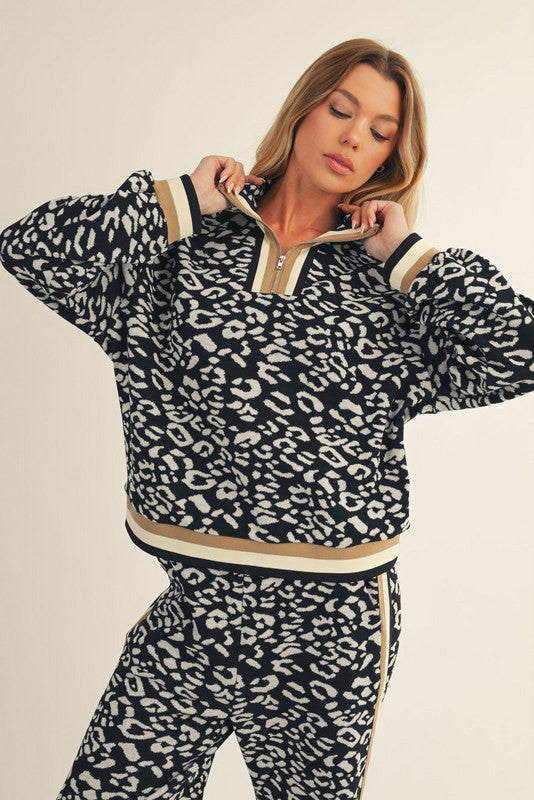Spotted Leopard Set - Black