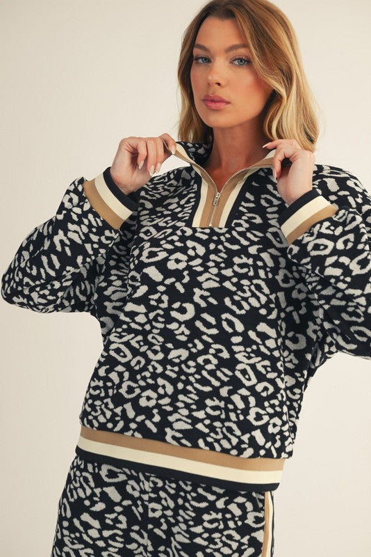 Spotted Leopard Set - Black