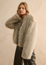 Daphne Fur Jacket - Stone