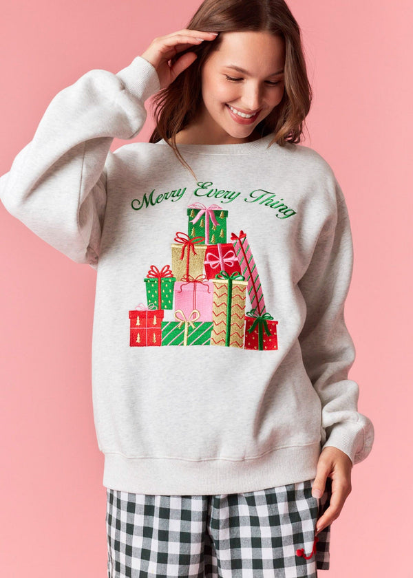 Merry Everything Sweatshirt - Heather Grey