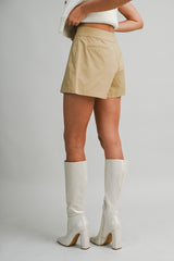 Manhattan Cotton Twill Skort - Taupe